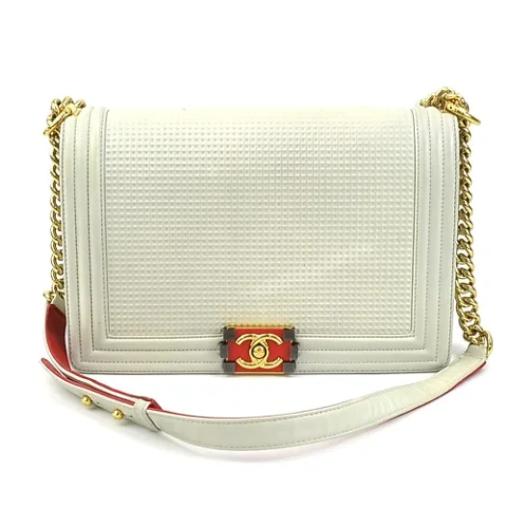 Chanel Vintage Pre-owned Leather chanel-bags White Dames