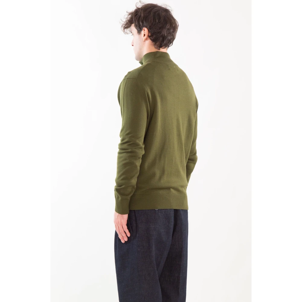 MC2 Saint Barth Lichte Merino Cardigan Green Heren