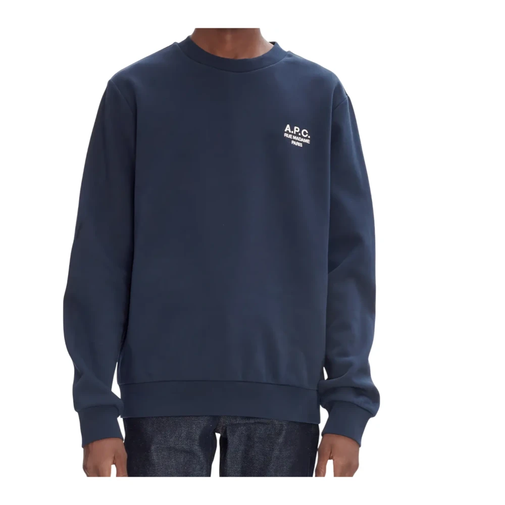 A.p.c. Men's Blue Standard Rue Madame Sweat Tiq - Sweatshirts - S - Sweatshirts & Hoodies