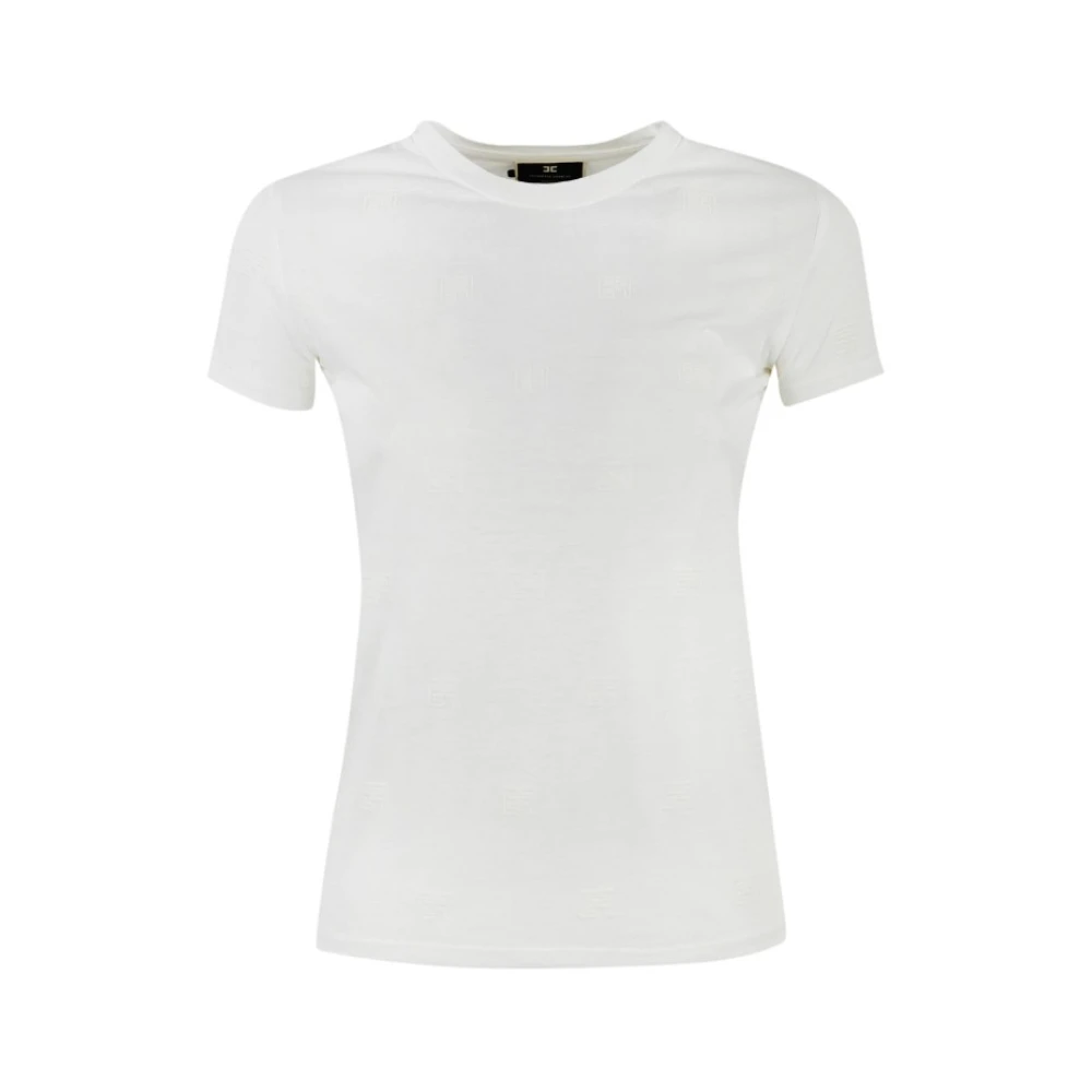 Elisabetta Franchi Basis T-Shirt White Dames