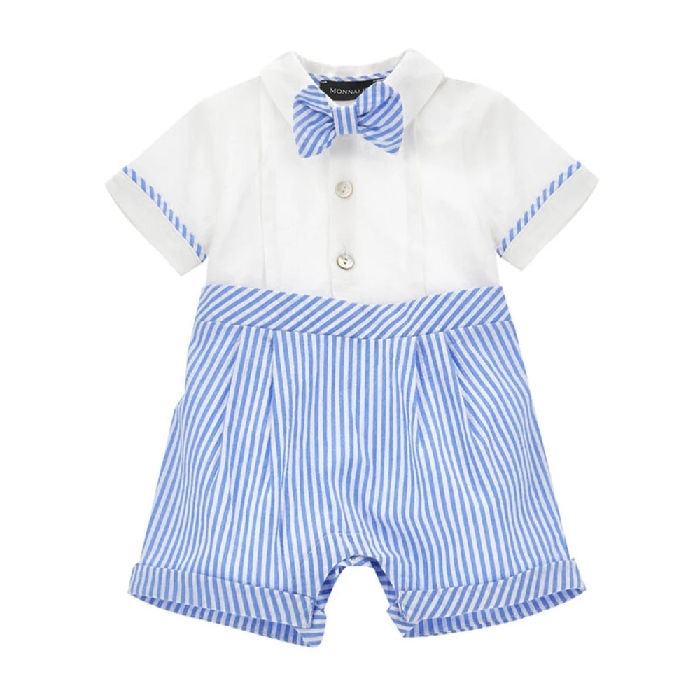 Monnalisa Boys Multicolor Jumpsuits, 1 M, Cotton Romper