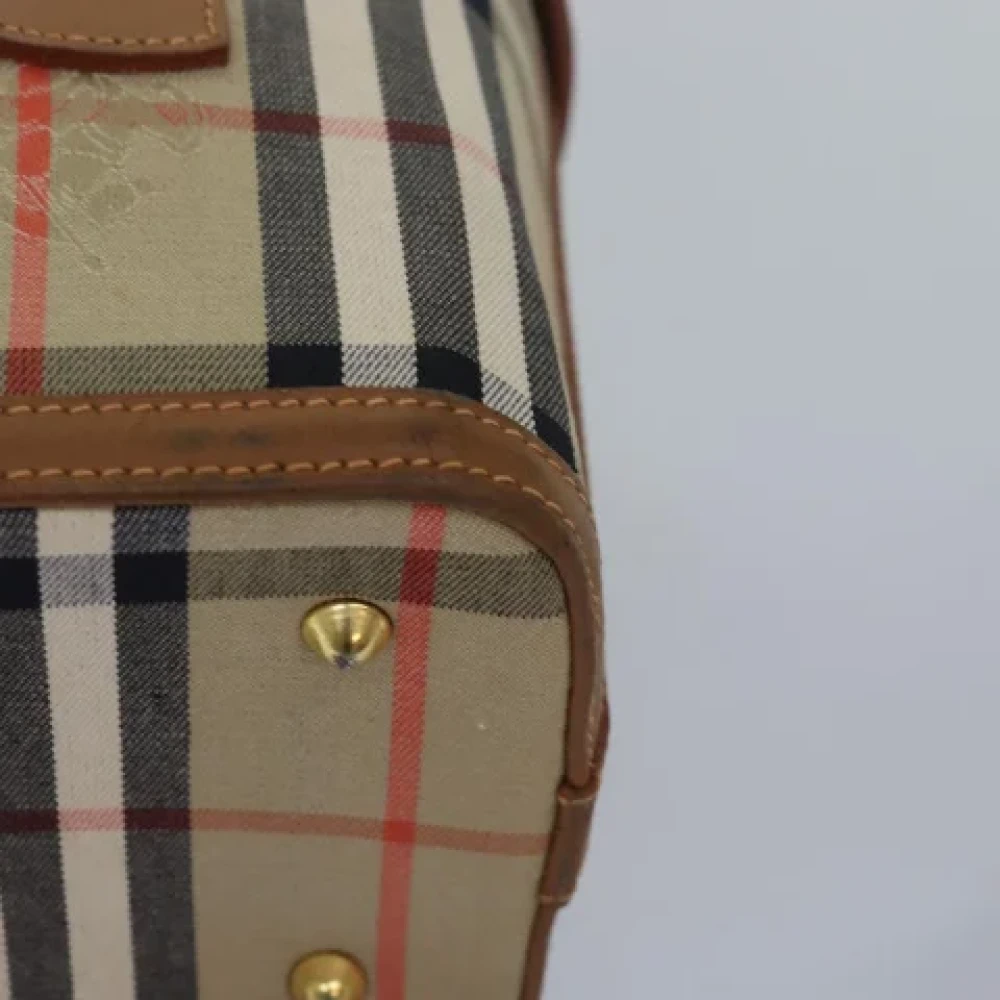 Burberry Vintage Pre-owned Canvas handbags Beige Dames