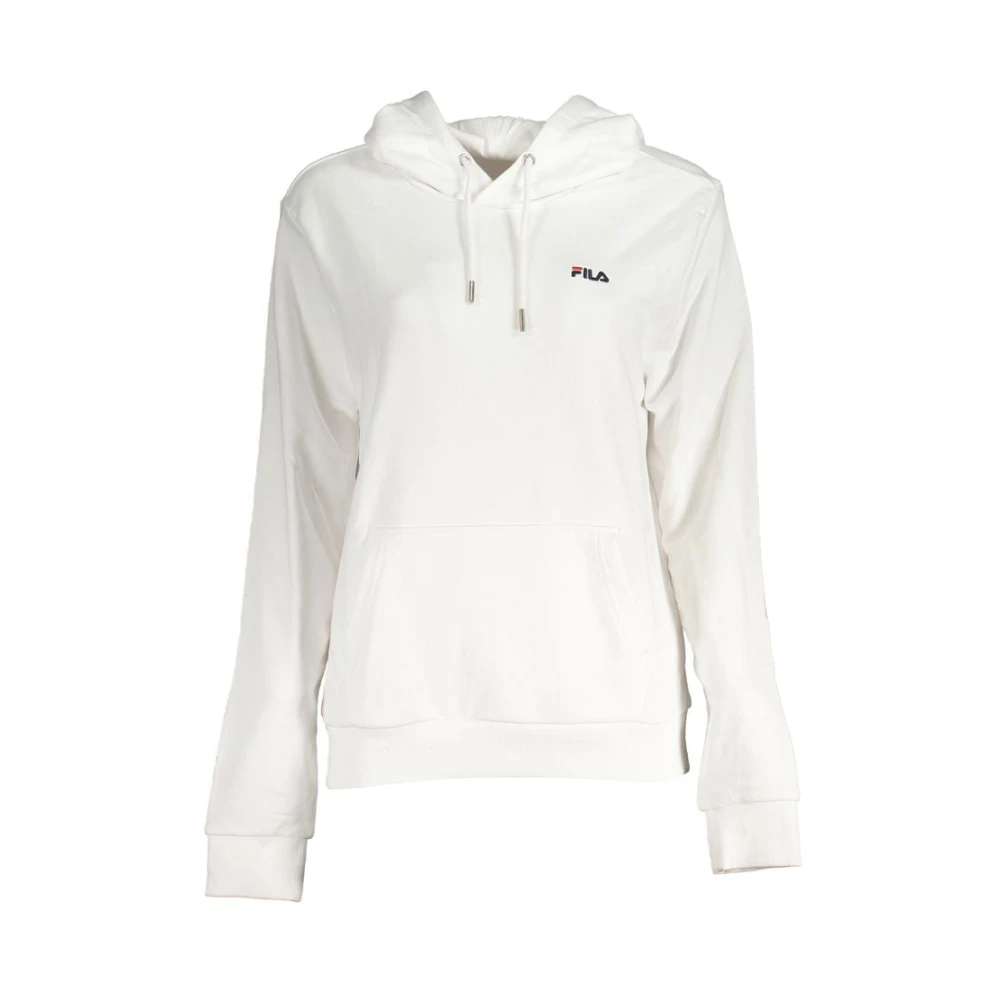 Fila Witte Hoodie Katoenmix Stijlvol Sweatshirt White