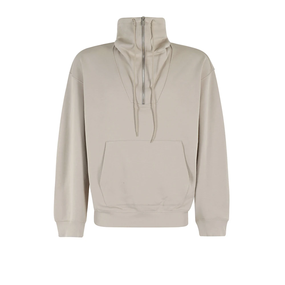 Helmut Lang Stijlvolle Funnel Neck Sweater Gray Heren