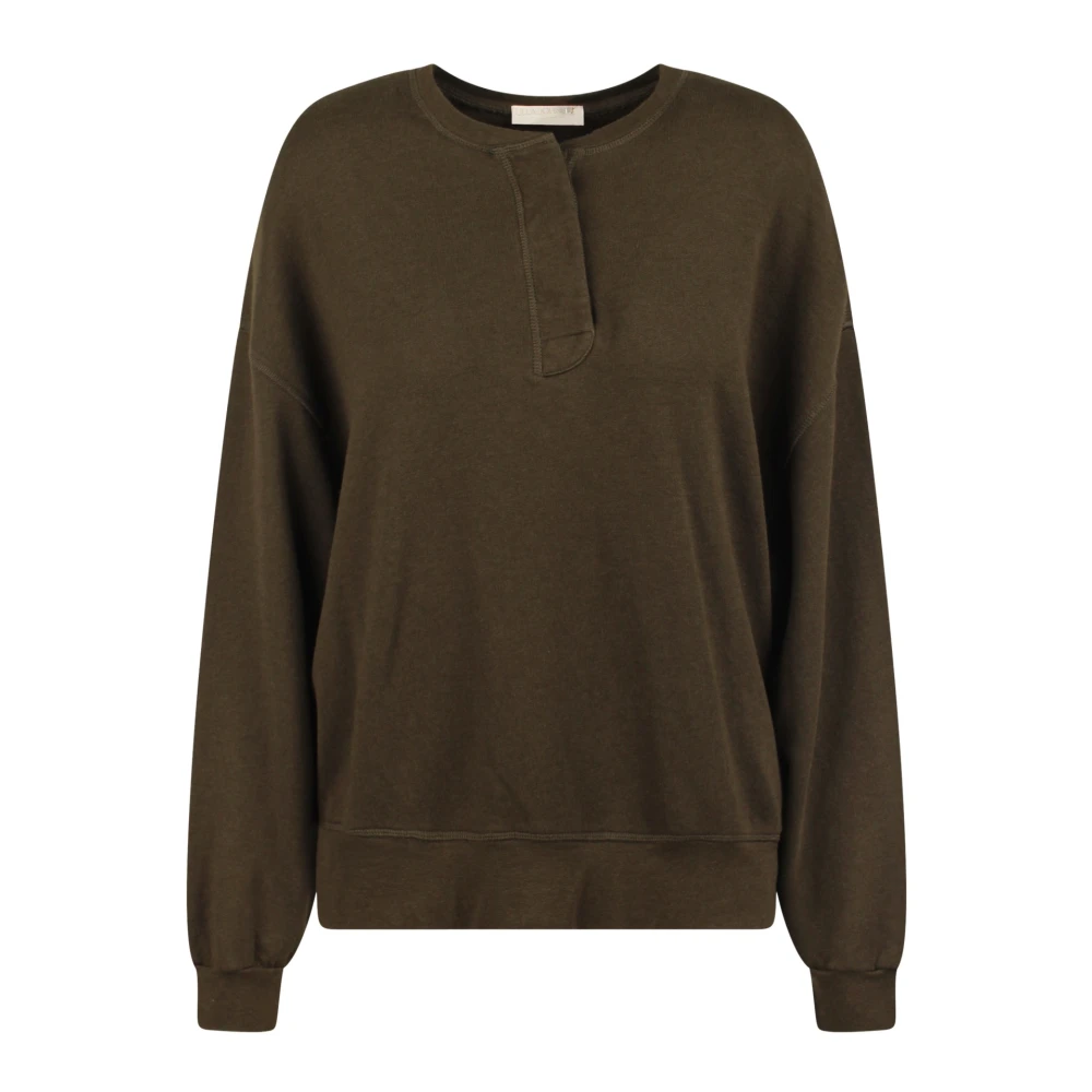 Ulla Johnson Katoenen Crew Neck Sweater Green Dames