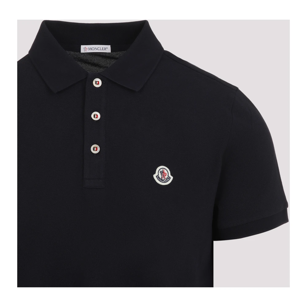 Moncler Klassieke Polo Shirt Blue Heren