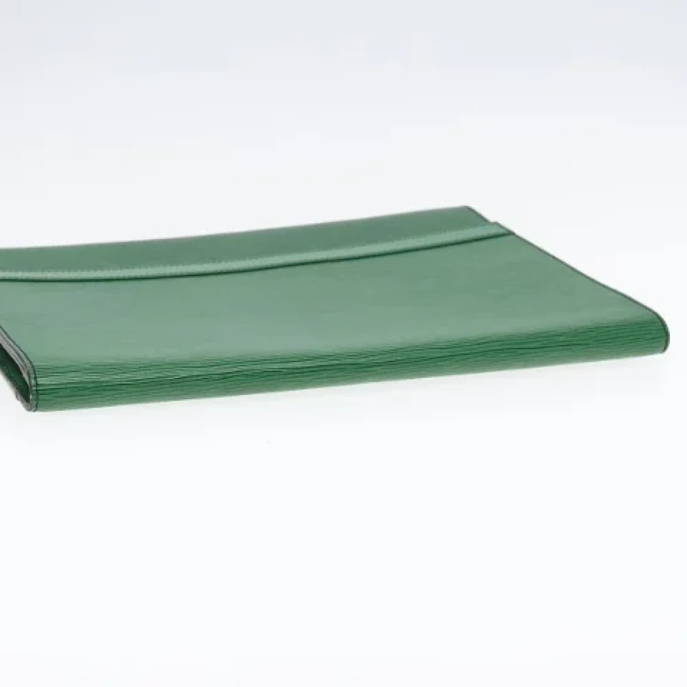 Louis Vuitton Vintage Pre-owned Leather clutches Green Dames