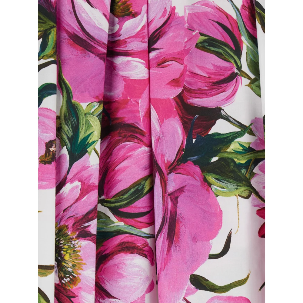 Dolce & Gabbana Roze Pioenroos Cirkel Midi Rok Multicolor Dames