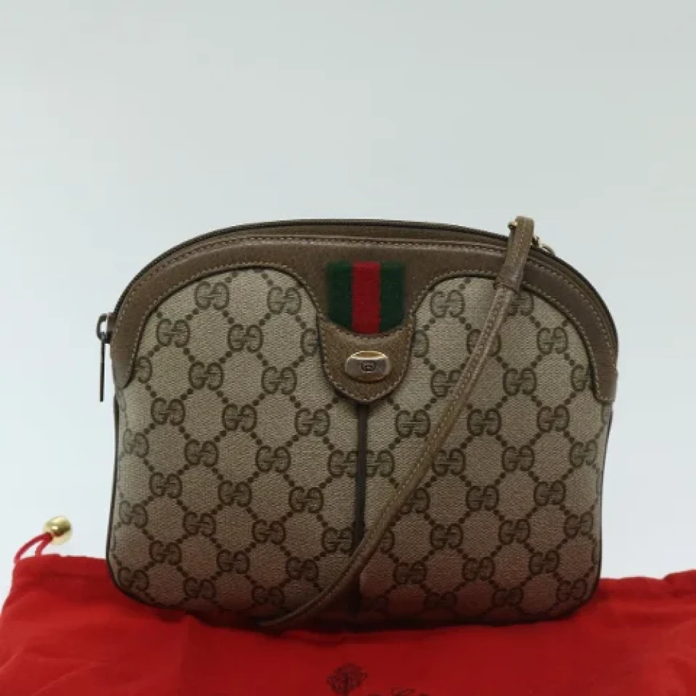 Gucci Vintage Pre-owned Canvas gucci-bags Beige Dames
