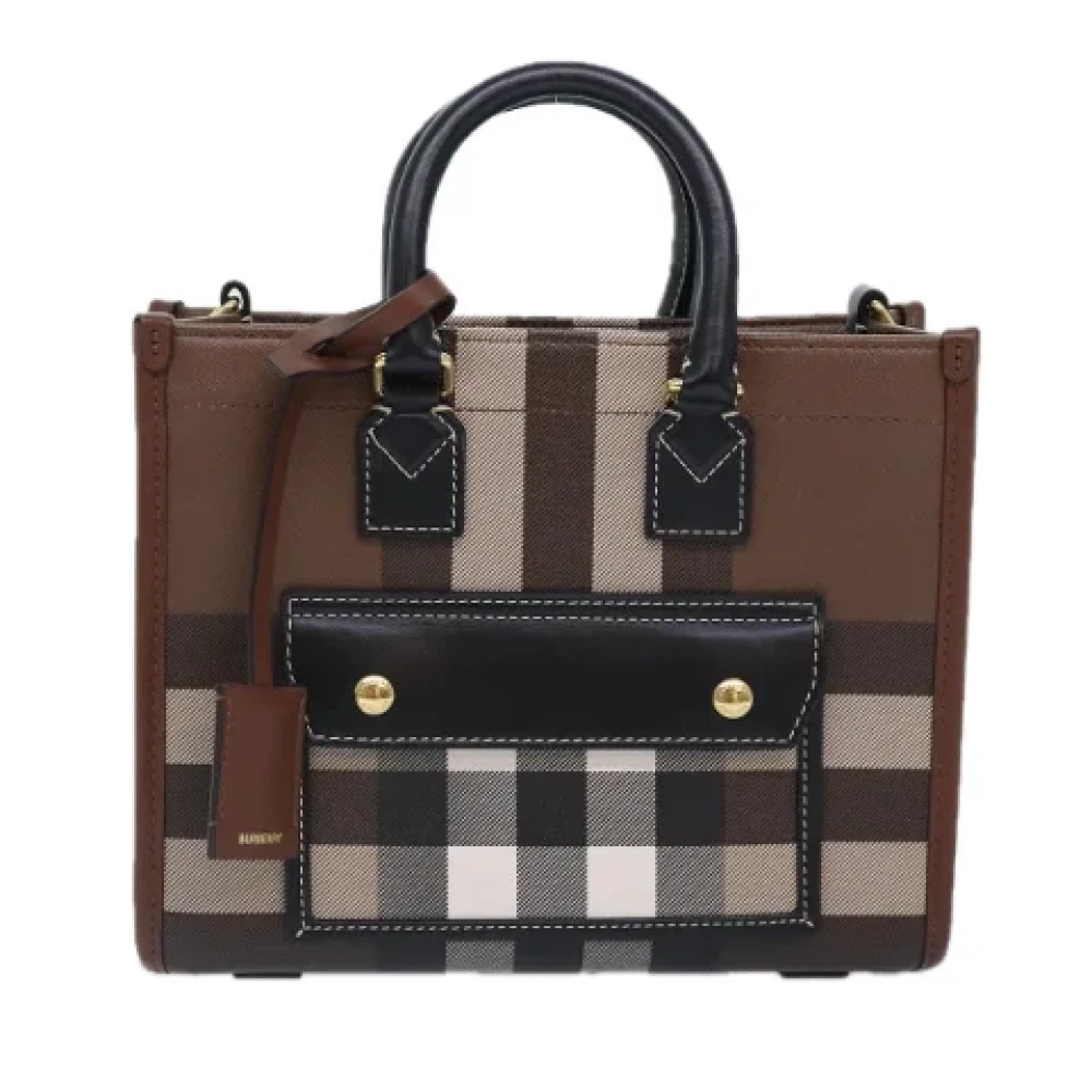 Burberry Vintage Pre-owned Leather handbags Brown Dames