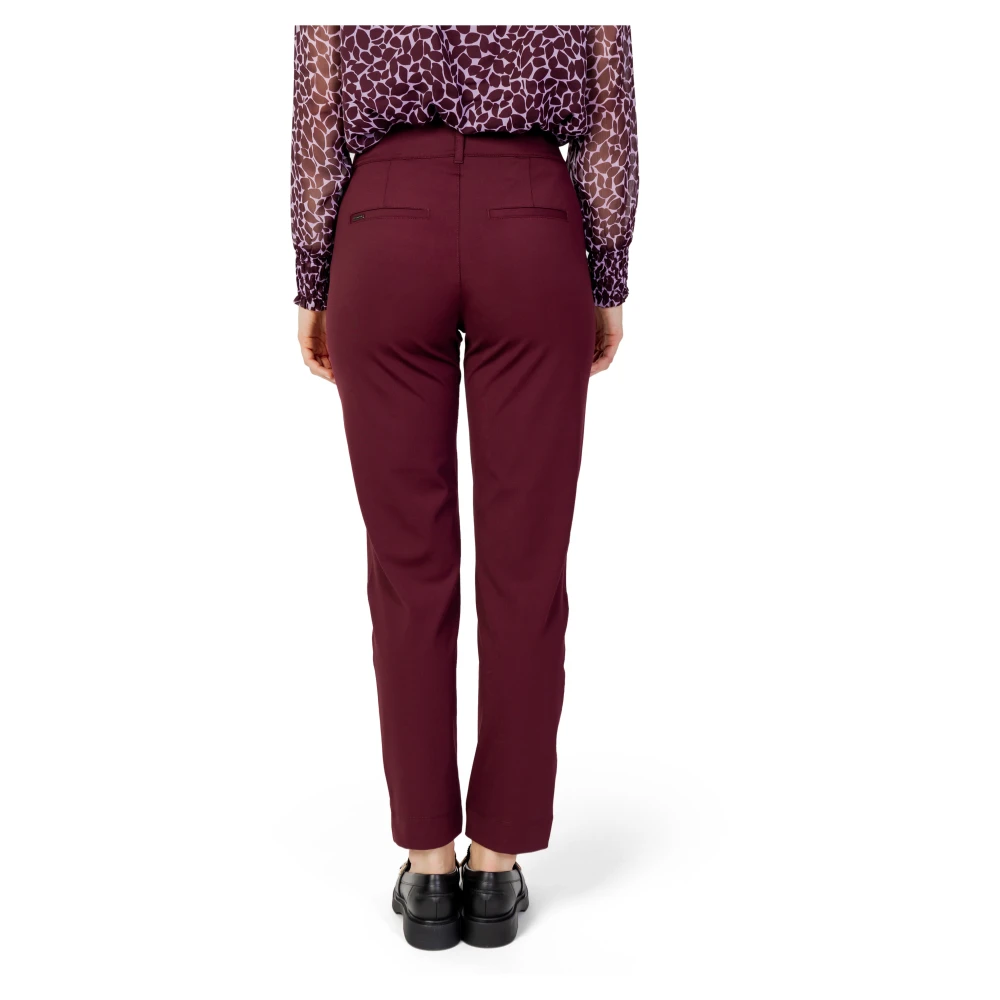 Street One Bordeaux Plain Broek Voorzakken Red Dames