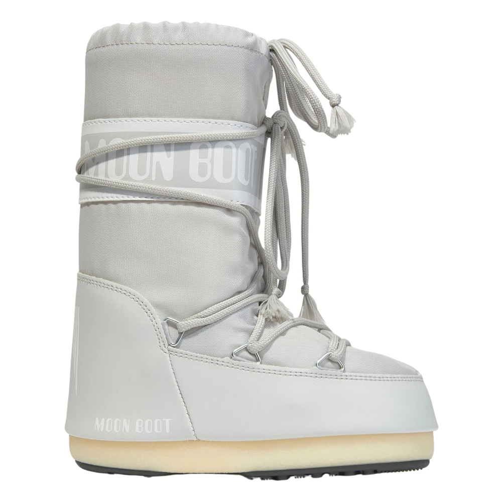 Moon Boot Unisex Kids Gray Iconic Grey Nylon Snow Boots - Kids Boots - 27 Eu - Kids