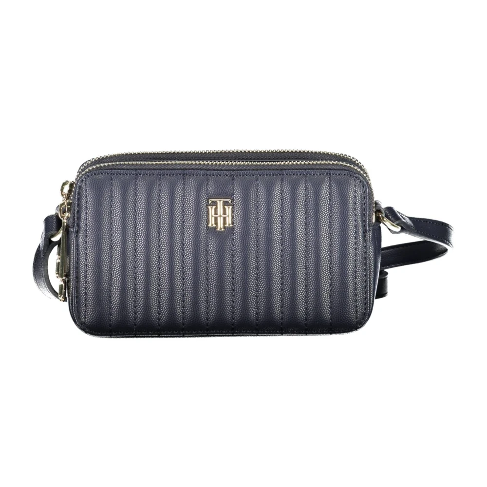 Tommy Hilfiger Women's Blue Shoulder Bag With Zip Closure