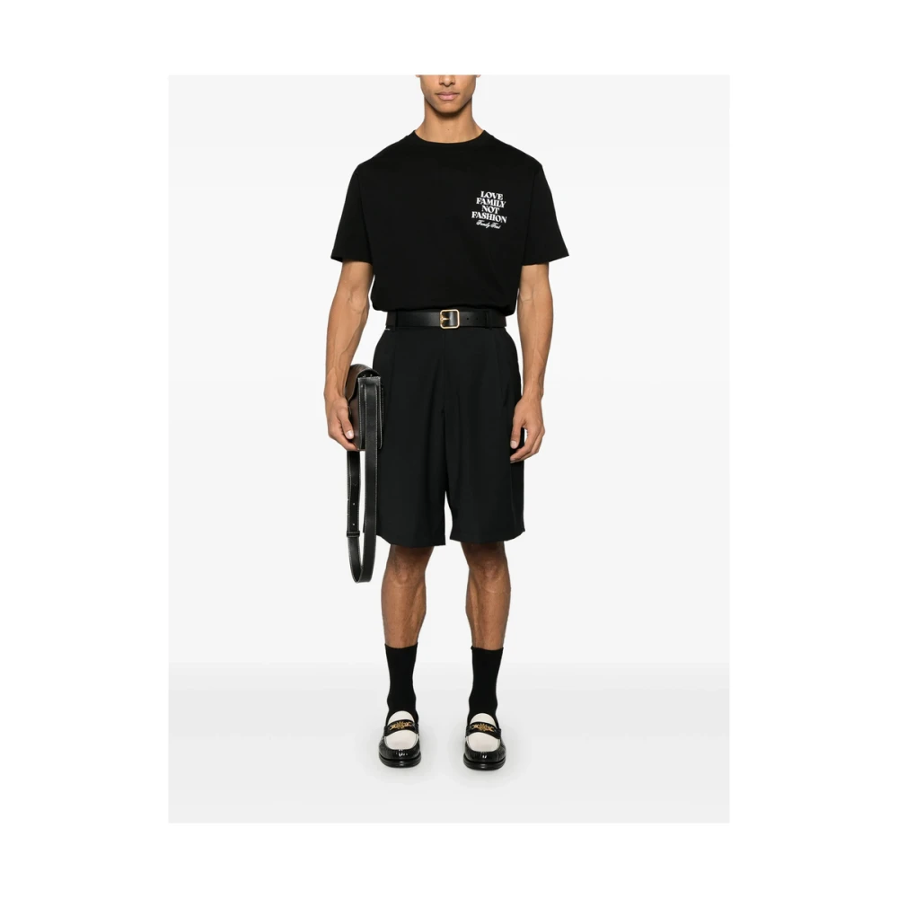 Family First Zwart Logo Print T-shirt Black Heren