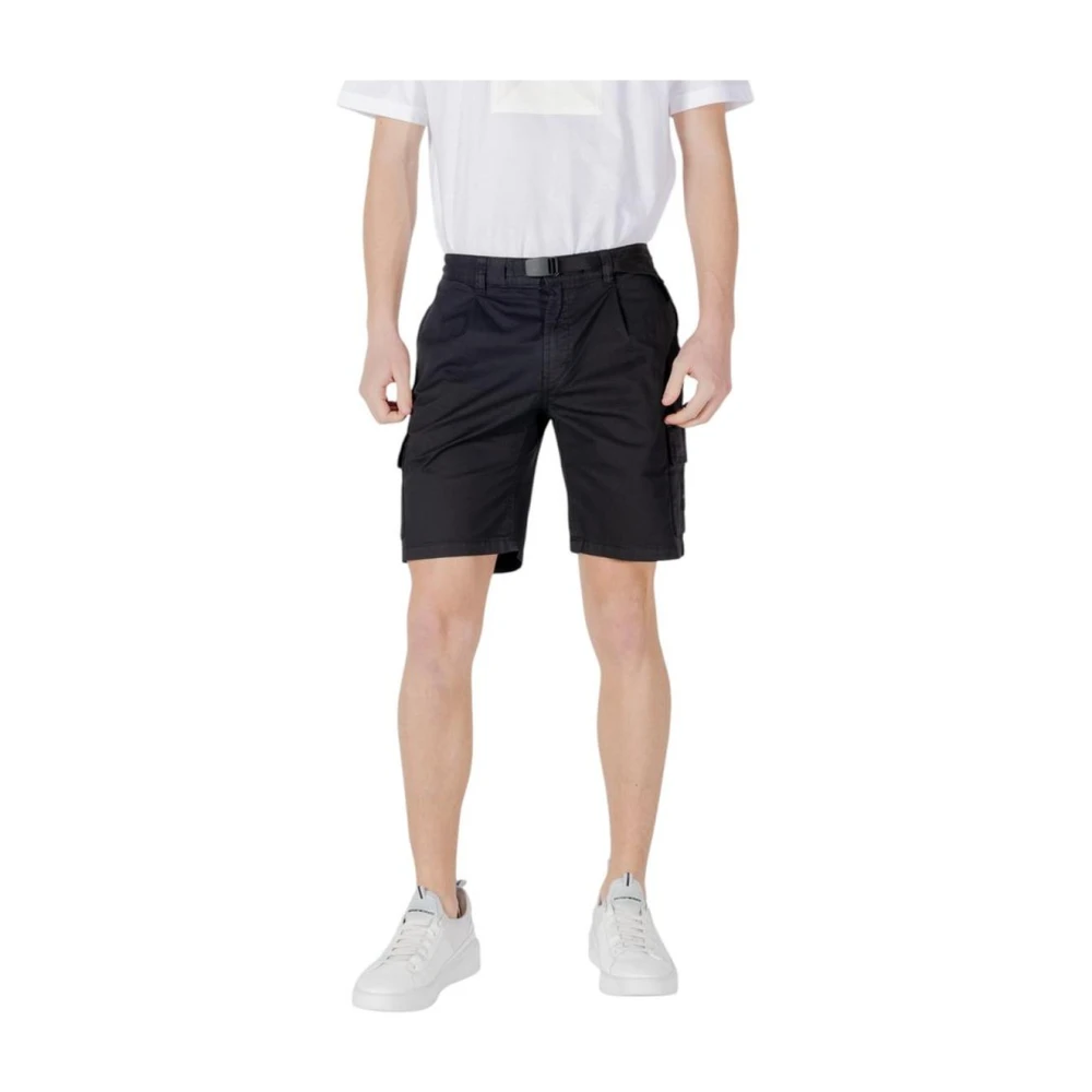 Hugo Men's Black Casual Shorts, W33, Cotton Bermuda Shorts