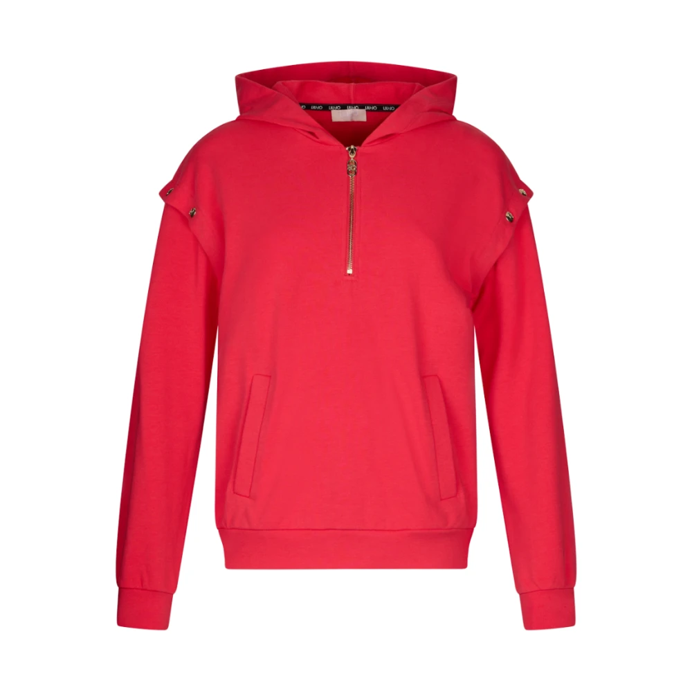 Liu Jo Rode Katoenmix Functionele Sweatshirt Red Dames