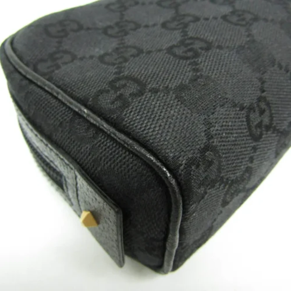 Gucci Vintage Pre-owned Canvas pouches Black Dames