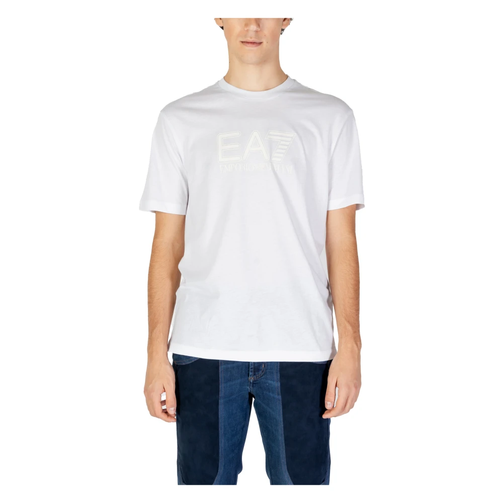 Emporio Armani EA7 Heren katoenen T-shirt en polocollectie White Heren
