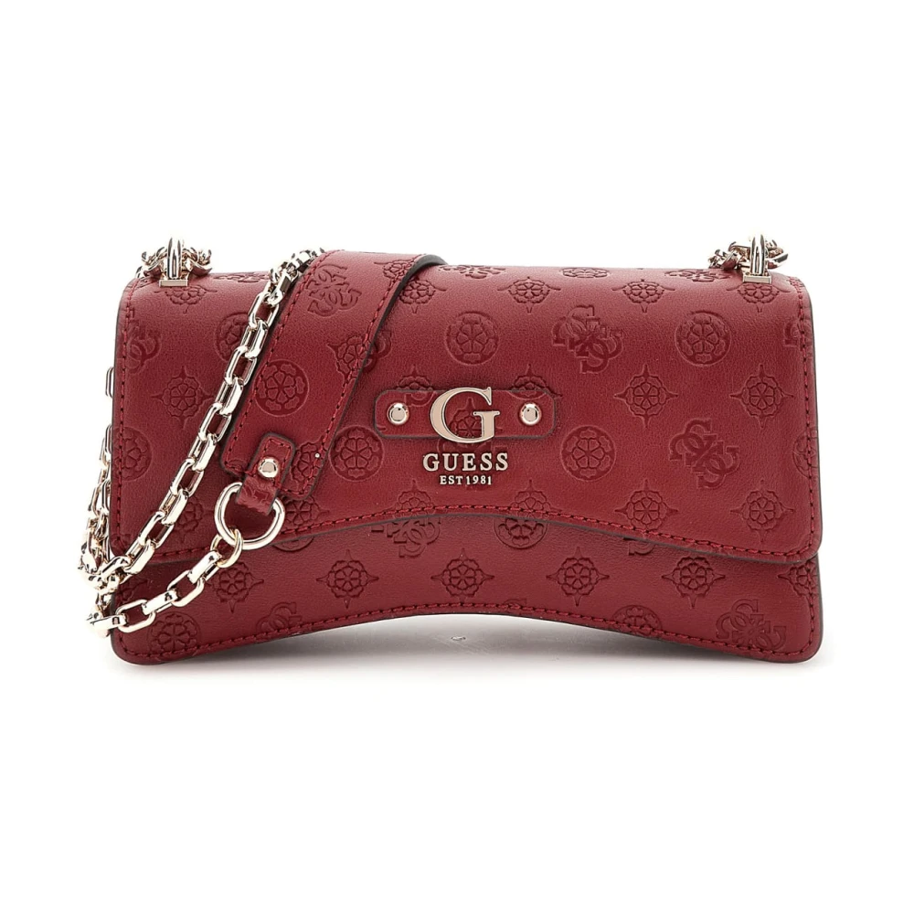 Guess Stijlvolle Schoudertas Claret Satin Red Dames