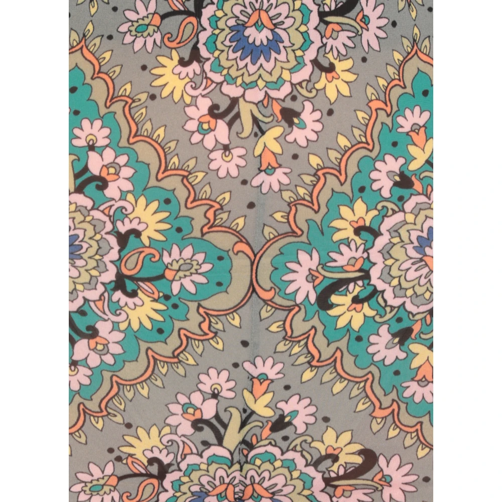 ETRO Multicolor Bloemenpatroon Elastische Taille Broek Multicolor Dames