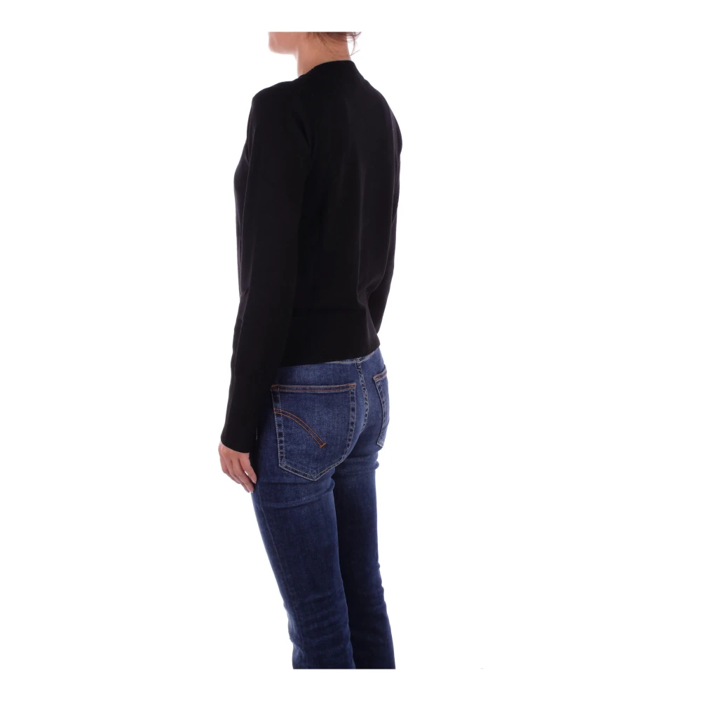Guess Zwarte Logo Front Sweater Black Dames