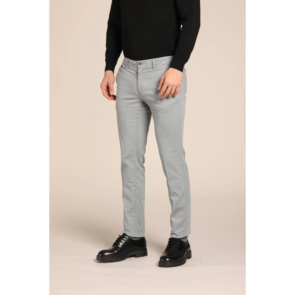 Mason's Gabardine stretch chino broek regular fit Blue Heren