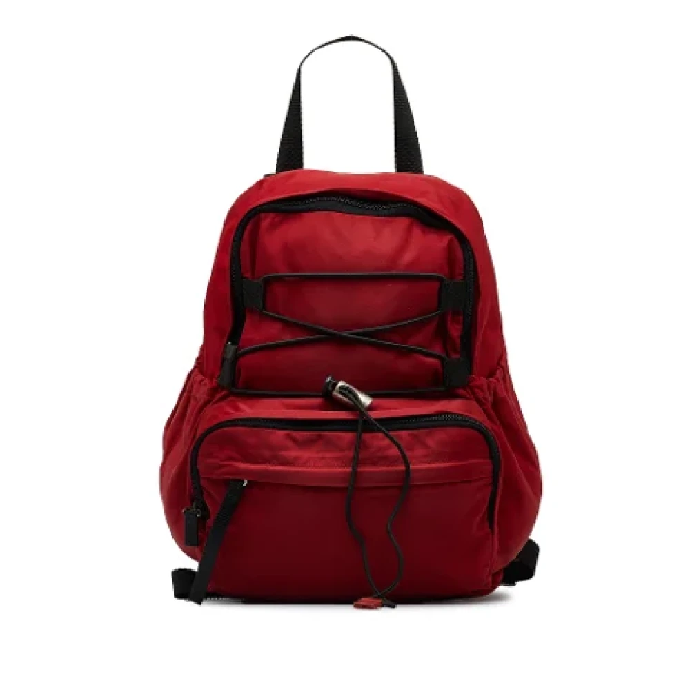 Prada Vintage Pre-owned Nylon backpacks Red Dames