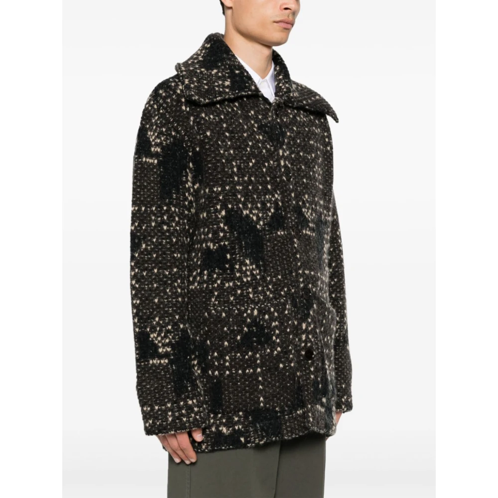 Dries Van Noten Multicolor Alpaca Wolmix Vest Brown Heren