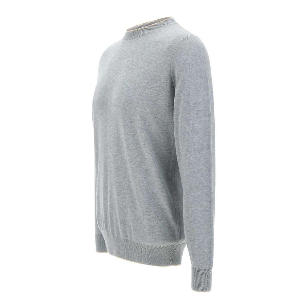 Filippo De Laurentiis Heren Cashmere Trui Licht Grijs Gray Heren
