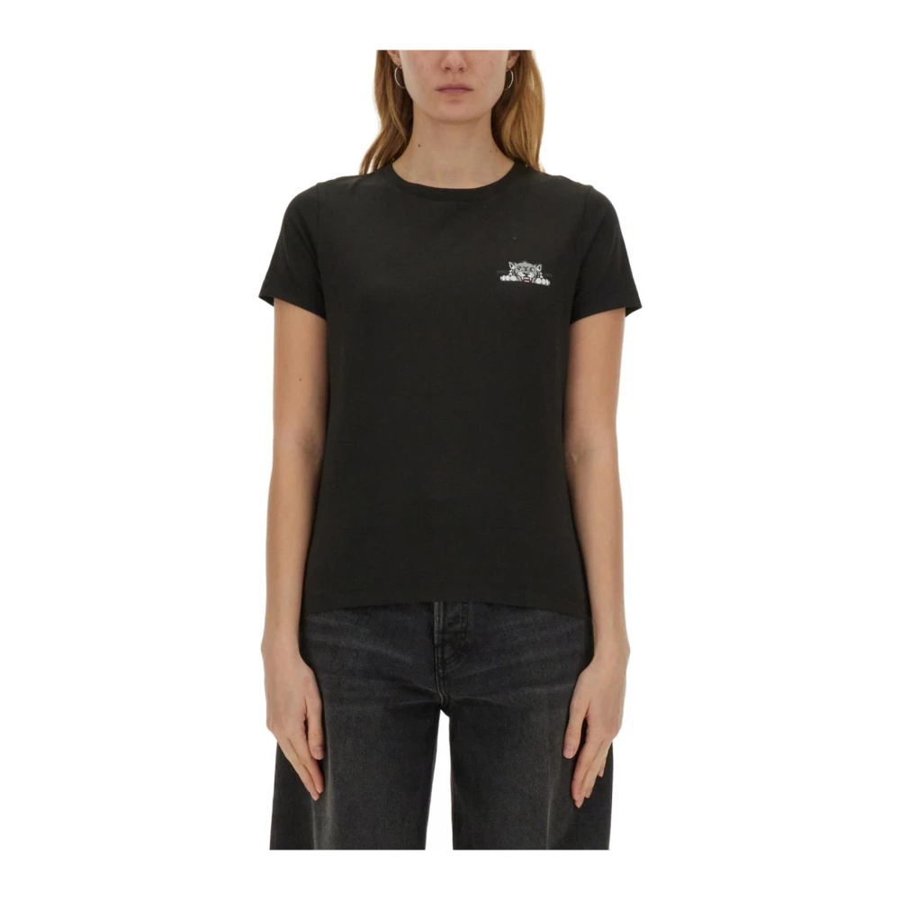 Kenzo Svart Happy Tiger T-Shirt