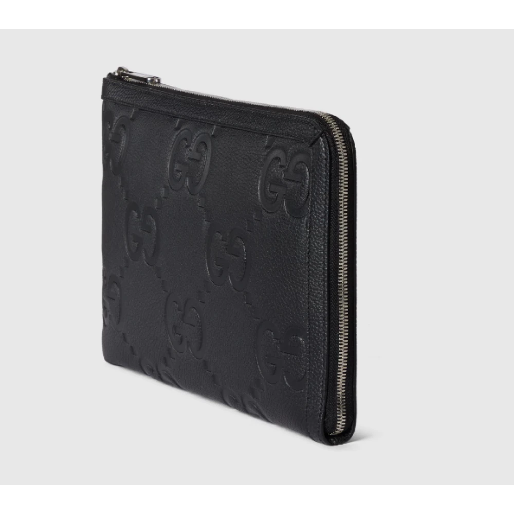 Gucci Zwarte Jumbo GG Documenthouder Black Dames