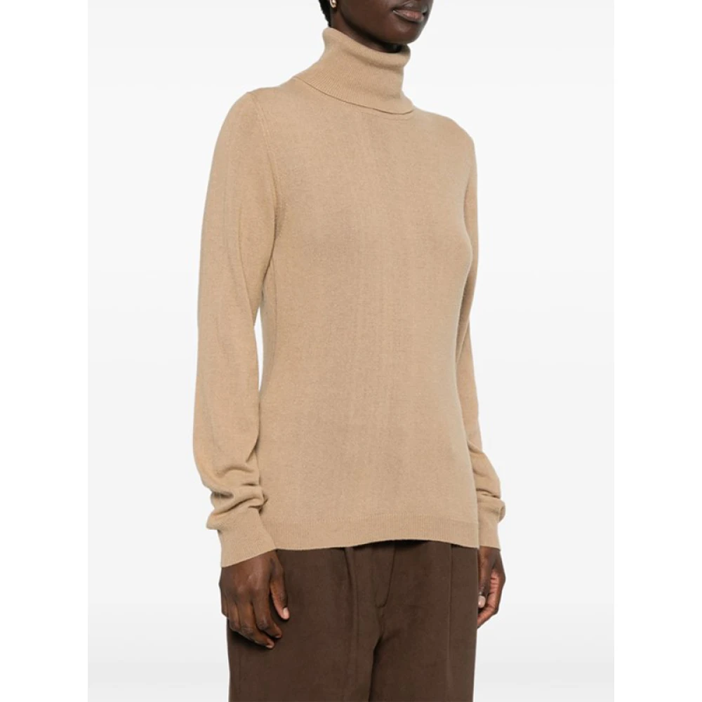 Ermanno Scervino Beige Turtleneck Sweater met Fijne Brei Beige Dames