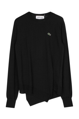 sort-uld-logo-jumper-asymmetrisk-hem