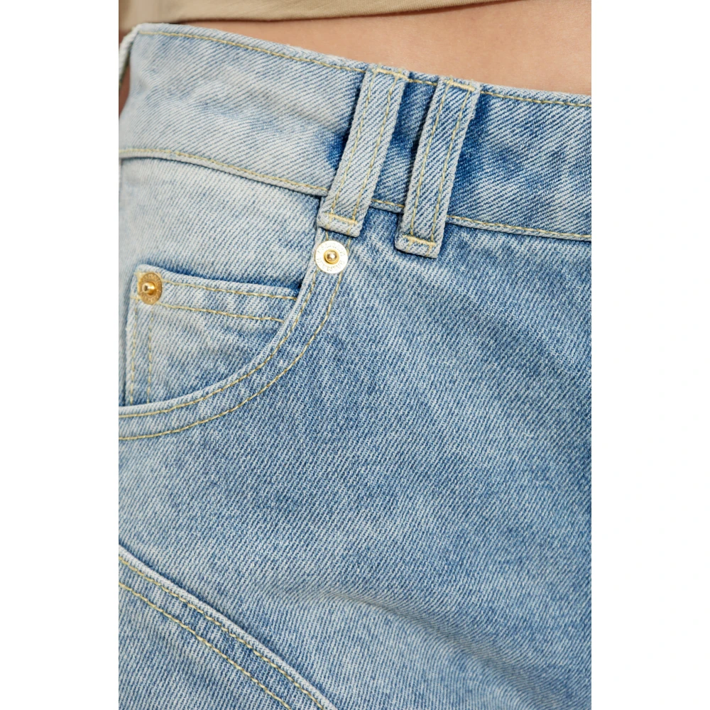 Balmain Jeans met stiksels op de benen Blue Dames