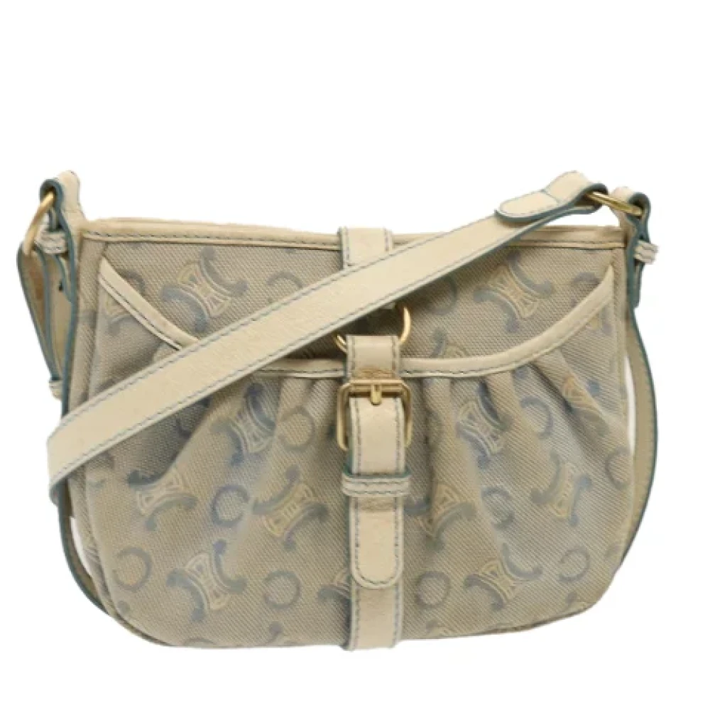 Celine Vintage Pre-owned Canvas shoulder-bags Blue Dames