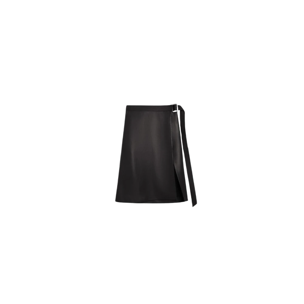 Ami Paris Leather Skirts Black Dames