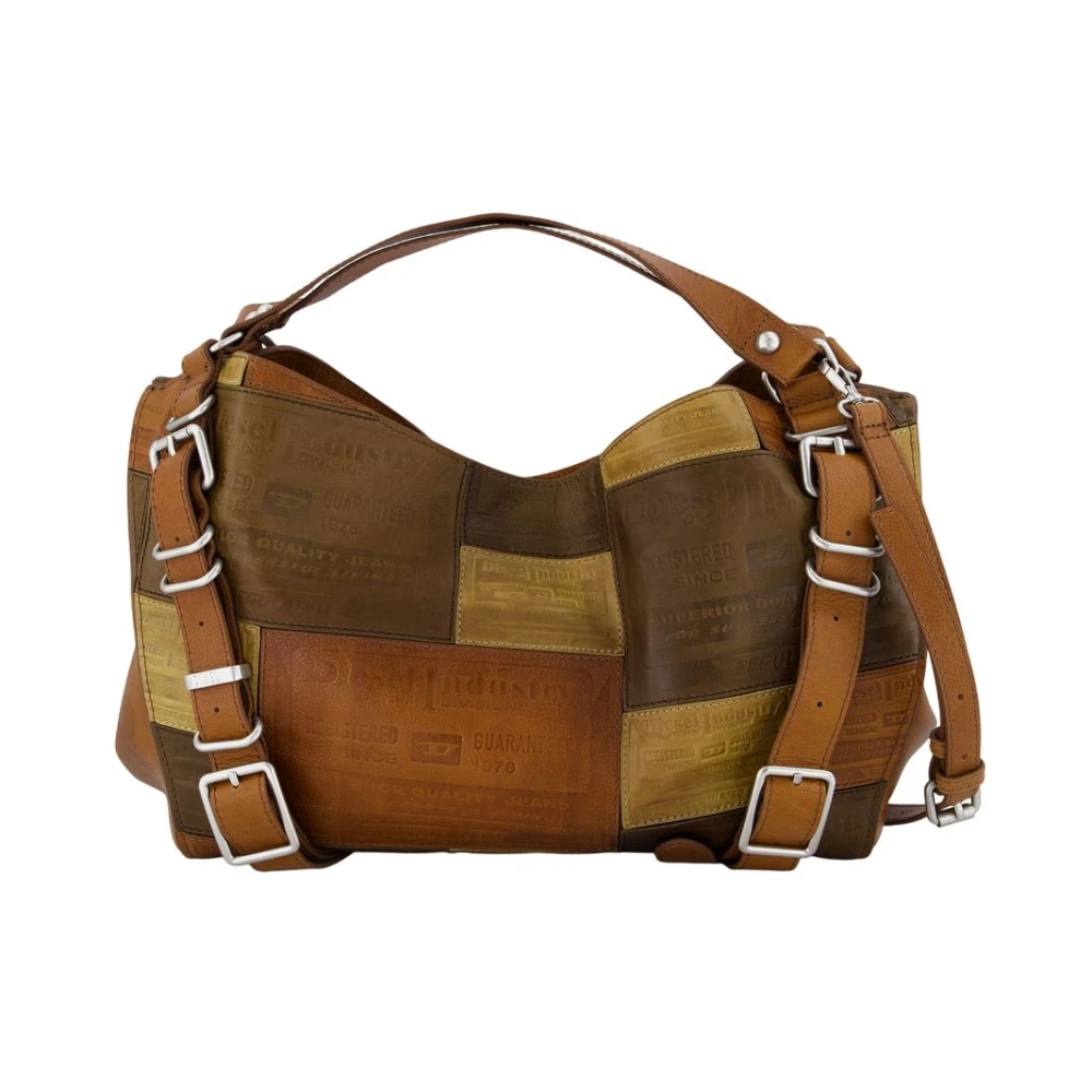 Diesel , Shoulder Bags, Female, Brown, One Size, D-One Medium Tophandle - Image 4