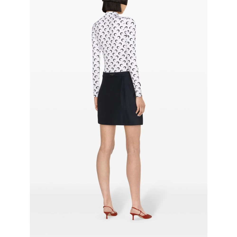 Marine Serre Witte Top voor Vrouwen Elegante Stijl White Dames
