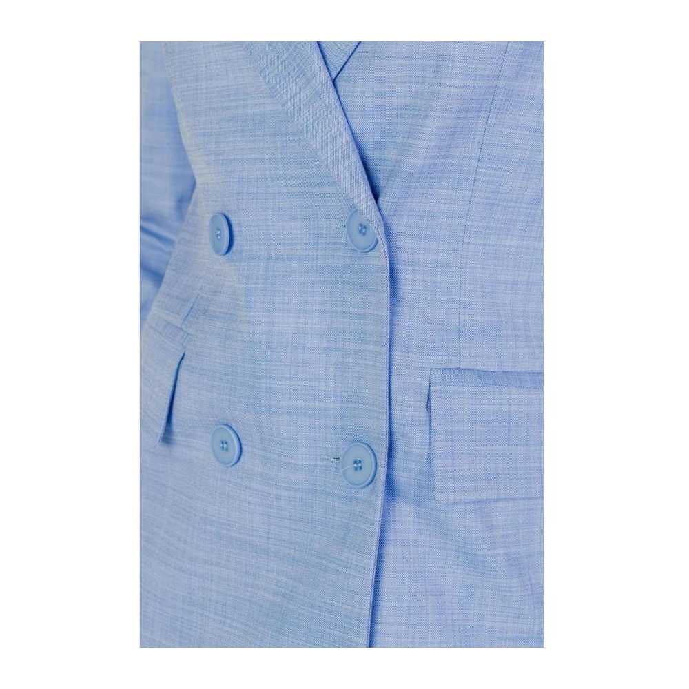Sandro Ferrone Elegante Blazer met Elastaan Blue Dames