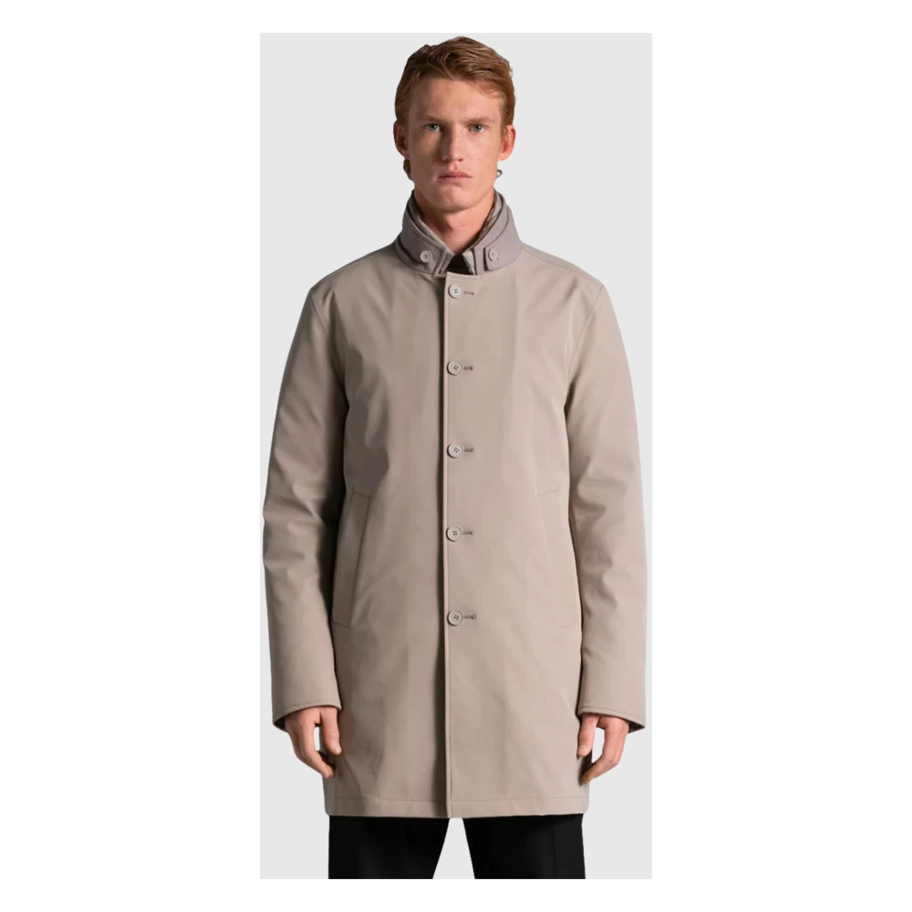 Duno Beige 3-Lagen Gewatteerde Jas Beige Heren