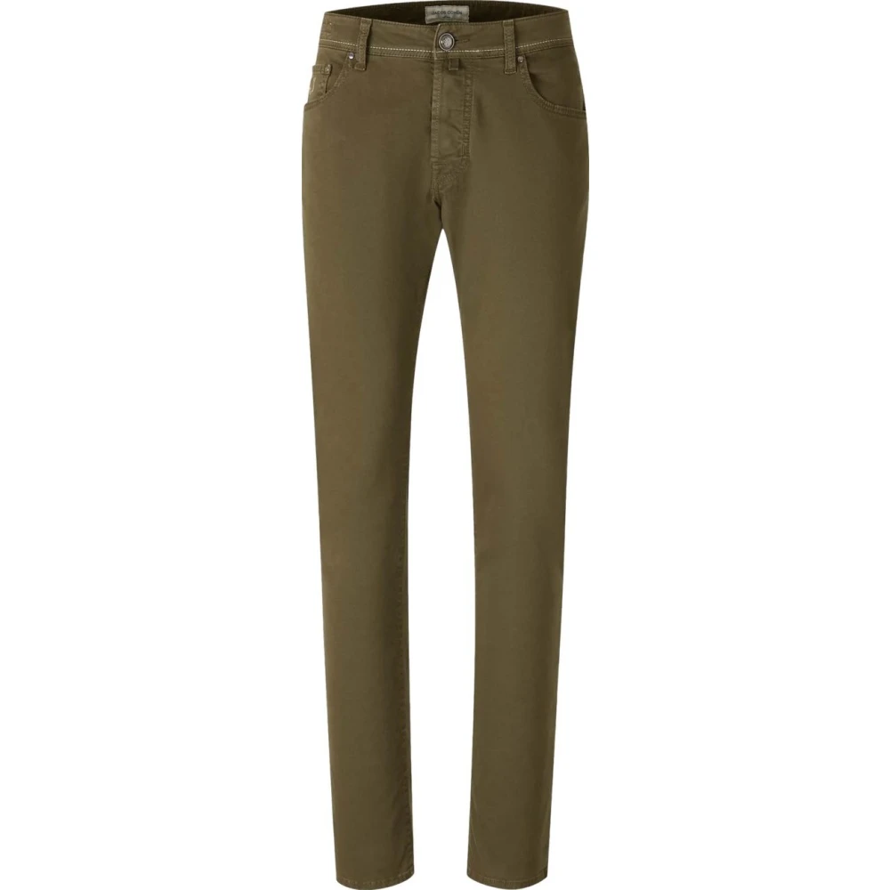 Jacob Cohën Men's Green Bard Trousers - Slim-Fit Trousers - W34 - Trousers