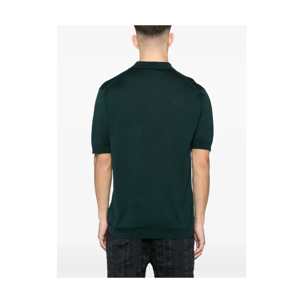 John Smedley Groene Polo Sweater Green Heren