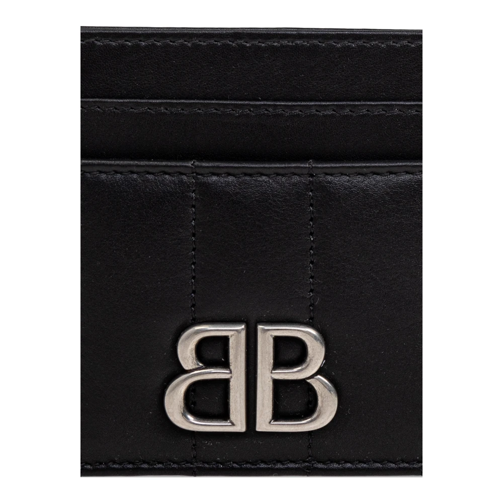 Balenciaga Leren Kaarthouder Black Dames