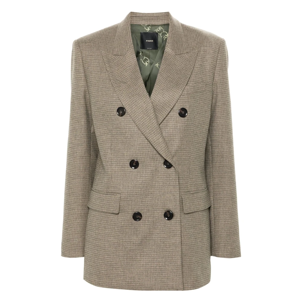 pinko Multicolor Wol Viscose Casual Blazer Multicolor Dames
