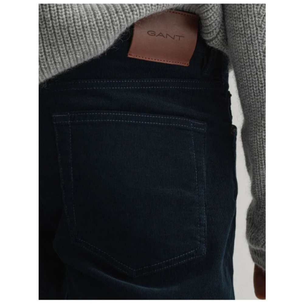Gant Slimme Velvet Hayes Broek Blue Heren