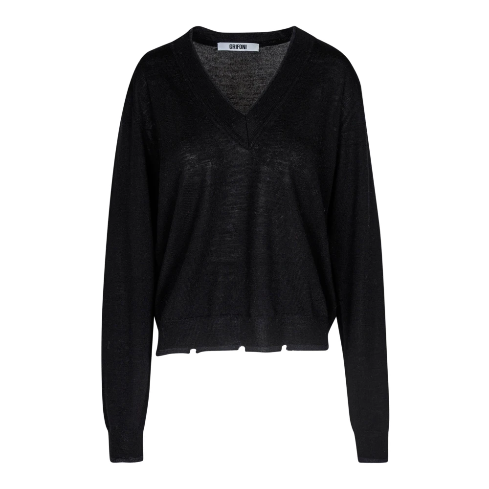 Mauro Grifoni Stijlvolle Denim Jeans Black Dames