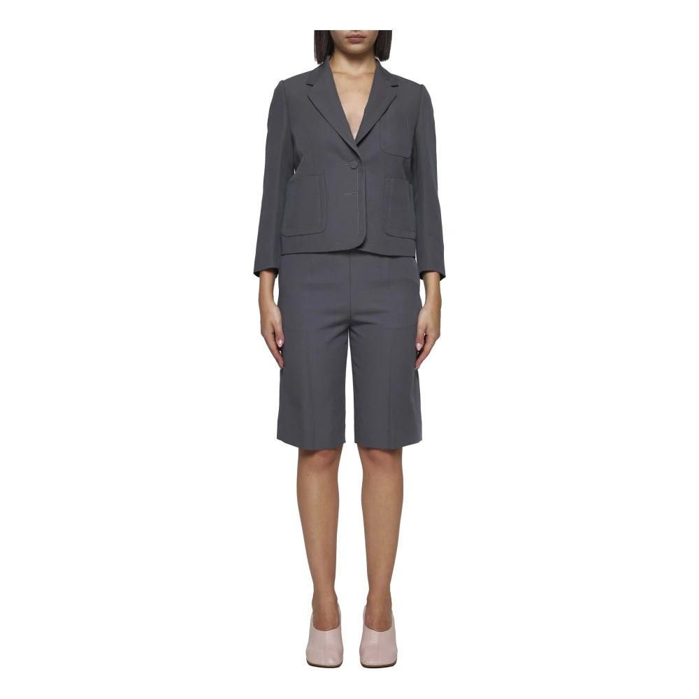 Dries Van Noten Beige Wolblend Blazer Jas Beige Dames