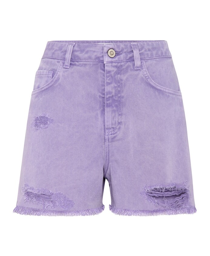 high-waisted-frayed-hem-denim-shorts