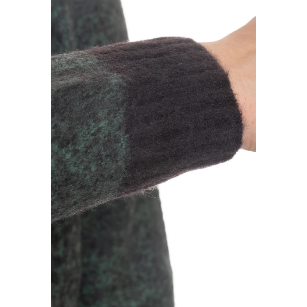 Drumohr Zachte wollen trui met contrastdetails Green Heren