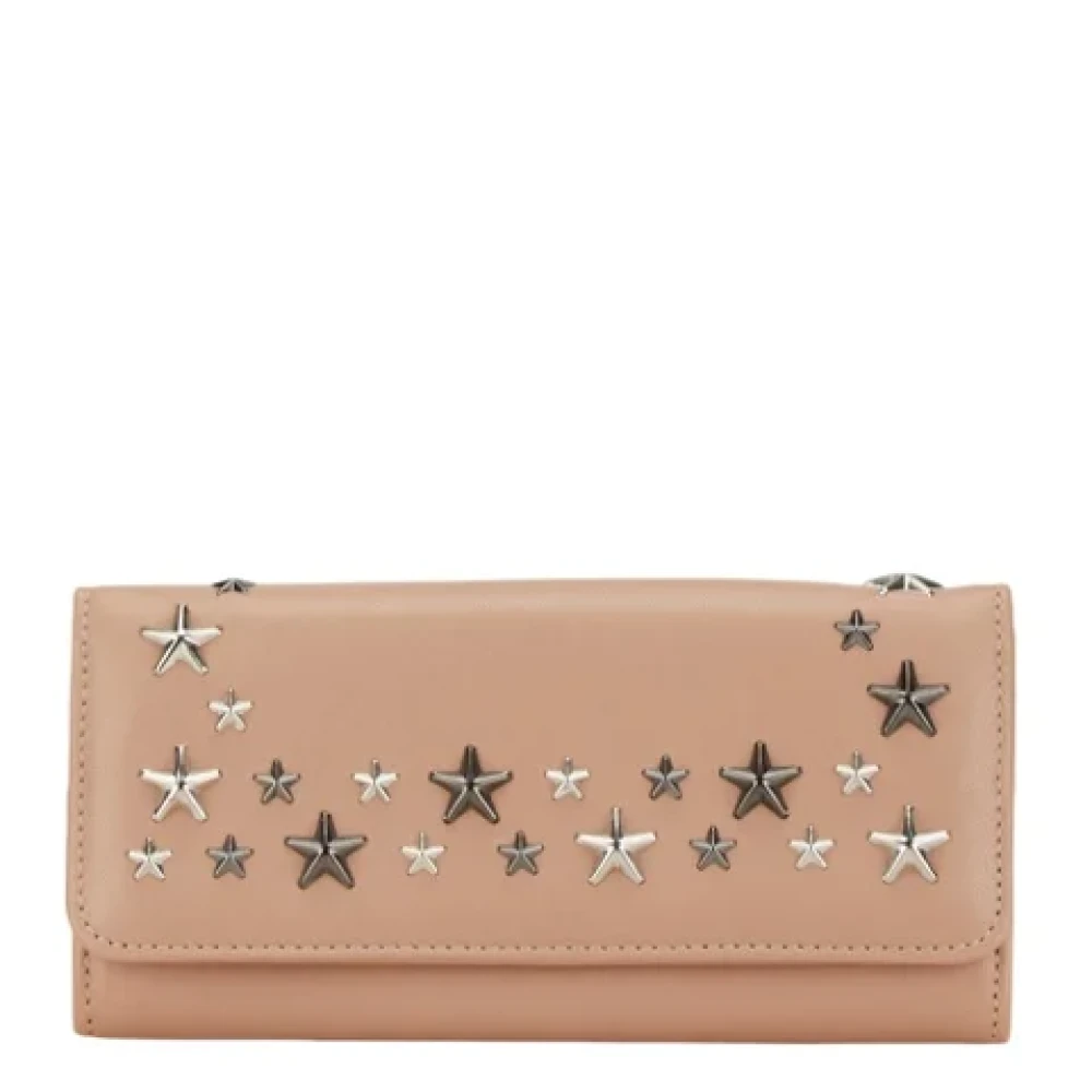 Jimmy Choo Pre-owned Leather wallets Beige Dames